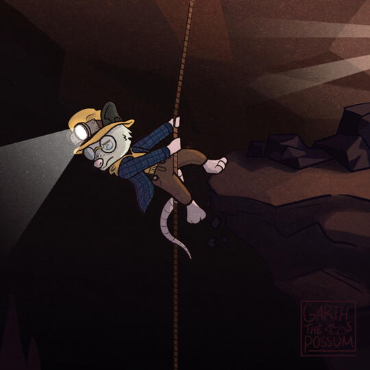 Spelunky Opossum